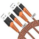HARIBOL Apple iPhone Charger, iPhone Charger Cable 2M 2Pack,Lightning to USB Cable iPhone Charging Cable Fast Charging Compatible with iPhone 14 13 12 11 Pro Max Mini XS XR X 8 7 Plus iPad-Orange