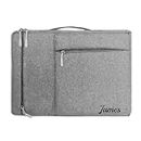 The Bling Stores Personalized Laptop Bag Sleeve with Handle Durable Stylish Light Weight Sleek Design with Premium Zipper Closure, for Men & Women (Grey)