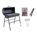 Amazon Brand - Umi GrillBeat Drum Barbeque Grill set for Home | Large Cooking Area, Additional Warming Rack | Charcoal Griller BBQ With 5 Wooden Skewers, 1 Tong & 2 Pack of Spices, Cover