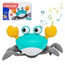 Interaktives Krabbenspielzeug für Baby kriechende Krabbe Techno Flucht elektronisches Spielzeug mit M