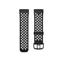 Fitbit Versa 3/Sense Cinturino per Orologio Unisex-Adult, Black/Lunar White, Large