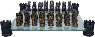 Nemesis Now Kingdom Of The Dragon Chess Set 43cm Bronze