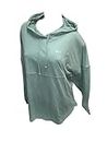 Victoria's Secret Pink Varsity Pullover Hoodie Tee Color Green/Silver Shine New, Green/Gold, Small