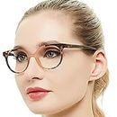 OCCI CHIARI Women Stylish Round Reading Glasses for Reader 1.0 1.25 1.5 1.75 2.0 2.5 3.0 3.5 4.0 5.0 6.0 (Brown, 175)