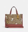 Coach X Peanuts Dempsey Carryall In Signature Canvas With Snoopy Woodstock CE862