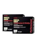 GNC Mega Men Performance Vitality Vitapak Program - Daily Multivitamin Capsule -Twin Pack