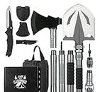 ZENHOSIT Survival Shovel with Camping Axe: Multifunctional Tactical Gear for Outdoor Adventure - 180 Degree Folding Camping Shovel Multi-Tool with Carry Pouch for Outdoor Camping Hiking