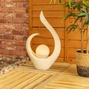 Large Abstract Garden Ornament Natural Outdoor Statue Solar Powered Path Patio