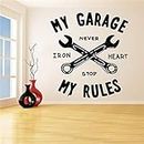 Gadgets Wrap My Garage My Rules Quote Wall Vinyl Decals Home Garage Decor Auto Car Repair Sign Wall Sticker