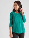KATIES - Womens Winter Tops - Green Tshirt / Tee - Cotton - Casual Clothing