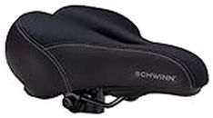 Schwinn Comfort Bike Seat, Commute Gateway Adult Gel Bike Seat, Saddle with Pressure Relief Channel, Black
