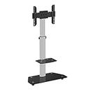 PROLEGEND� PL-ST100 Heavy Duty Mobile TV Cart for 32 to 70 inch LCD LED Plasma Flat Panel Screens, Height Adjustable Rolling TV Stand with Wheels (Aluminum Silver TV Trolley)
