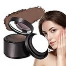 Instantly Hairline Powder - Root Touch Up - Quick Cover Grey Hair Root Concealer - Long Lasting Root Cover Up Hairline Powder Windproof Sweatproof Portable Nautral with Mirror & Puff (Dark Brown)