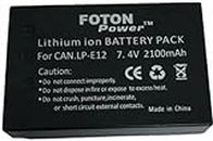 FOTON POWER 2100 mAh LP-E12Rechargeable Lithuim Ion Battery for Cannon Digital Battery
