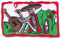El Mariachi Bandido Biker Mexiko Skull Kutte Bügelbild Aufnäher Aufbügler Patch