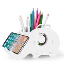 Cute Elephant Pencil Holder Desk Office Supplies Organiser with Cell Phone Stand