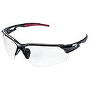Sellstrom Sleek, Slip-Resistant, Anti-Fog Hard Coating Protective Eyewear Safety Glasses, Clear Lens,High Impact Optical Correct Wrap Style PC Lens, Soft Nose Piece (Qty 1), S72300, Black