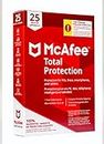 McAfee Total Protection for 25 Devices. 1 Year Subscription for PCs, Macs, Smartphones and Tablets