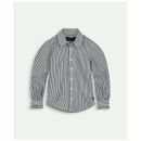 Brooks Brothers Girls Cotton Striped Shirt | Navy | Size 10