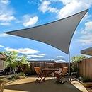 HIPPO Shade Sail 10FTX10FTX10FT 230 GSM Sun Shade 95% UV Block for Canopy Cover, Outdoor Patio, Garden, Pergola, Balcony Tent (Cool-Grey, Customized, Pack of 1)