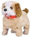 Amitasha Battery Operated Jumping Puppy, Barking Walking Dog with Waging Tail Back Flip Jumping Dog Plush Toy with Musical Sound Gift for Toddlers and Kids
