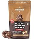 EAT BETTER CO - Hazelnut & Chocolate Sugar-Free Laddoos | High Protein & Instant Energy | 95% Dry-Fruits - Pack of 20 - Healthy Chocolate – No Added Sugar | Healthy Snacks | Energy-Bar Replacement