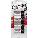 Energizer MAX D 4PK, Batteries, 4 Count, (E000033700)
