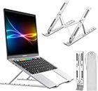 Laptop Stand Kamoon Portable Adjustable Tablet Computer Stand Aluminum Alloy Folding Laptop Stand Compatible MacBook Air Pro, HP More 10-15.6" Laptops & Tablet(Space Silver)