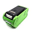 6000mAh for greenworks 40v Battery greenworks 29472 G40LM45 G40LT G40AB G40AC 29472,Greenworks Lawn Mower Battery，Complimentary Adaptive Charger
