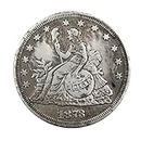 XLSDZDCX Moneta commemorativa di Artigianato Antico del 1873, Vecchio Dollaro d'Argento Americano, Regalo
