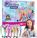 PURPLE LADYBUG Glamour Headband Making Kit for Girls Age 6+ - Fun DIY Hair Bands & Hair Accessories - Birthday Gifts for Girls Ages 6 7 8 9 10 - Great 7 Year Old Girl Gifts & Toys for 8 Year Old Girls