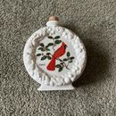 Vintage 1974 Old Rip Van Winkle Christmas Cardinal Bourbon Decanter Porcelain