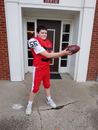 Youth L Football Uniform w/Shoulder Pads and Girdle NIKE Red #55
