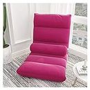 LiuGUyA Adjustable Lounge Sofa Floor Chair Couch Recliner Folding Lazy Sofa Video Game Chairs Indoor Chaise for Living Room Bedroom Cushioned Back Support Versatile Pink Folding Chairs