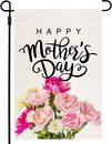 Happy Mother’S Day Garden Flag, Carnation Flower Mothers Garden Flag 12 X 18 Inc