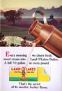 'LAND O'LAKES' Butter 1968 Food Advert Print #2 - Small Original Ad to Frame