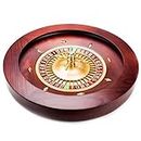Brybelly Casino Grade Deluxe Wooden Roulette Wheel, Red/Brown Mahogany, 18"