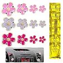 12 Pcs Daisy Flower Air Vent Clip, Car Air Fresheners Air Conditioning Outlet Clip Car Interior Accessories for Girls Women (Red, Pink, White)