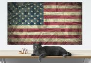 USA flag vinyl wall art Attracting money sticker Patriotic wall decal American 