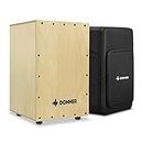Donner Full Size Cajon Drum DCD-1 Wooden Drum Box Birchwood Percussion Internal Metal Strings with Bag
