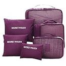 Styleys Set Of 6 Packing Cubes Travel Organizer (Maroon) (S1037) Polyester - Red
