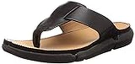 Clarks Men Black Leather Sandals-7 UK/India (41 EU) (91261467777070)