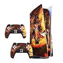GADGETS WRAP Printed Vinyl Skin Sticker Decal for Sony PS5 Playstation 5 Disc Edition Console & 2 Controller (Skin Only, Console & Controller not Included.) - One Piece Anime Multicolor