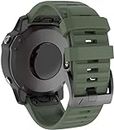 Zitel Watch Band Compatible with Garmin Fenix 6/6 Pro, Fenix 7/7 Solar, Fenix 5/5 Plus, Epix 2, Approach S62, new Forerunner 955/945/935, Replacement Straps 22mm (Army Green)