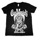 Officially Licensed Merchandise Gas Monkey Garage - Biker Monkey Kids T Shirts - Black 9/10 Years