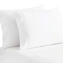 NIM TEXTILE Luxury Sheets 1600 TC Softness Deep Pocket 3pc Fitted Sheets Set - 1 Fitted Sheet and 2 Pillowcases - Milano Collection Bedding - White, Queen