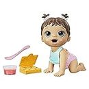 Baby Alive Lil Snacks Bambola, Mangia e Cacca, Bambola a tema Snack 20,3 cm, stampo per snack box, giocattolo per bambini dai 3 anni in su, capelli castani
