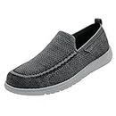 1TAZERO Men Wide Slip On Loafer Shoes - Casual Shoes with Arch Support,Men Loafer Shoes for Flat Feet Plantar Fasciitis(10 Black)