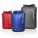 Frelaxy Dry Sack 3-Pack/5-Pack, Ultralight Dry Bags, Outdoor Sacks Keep Gear Dry for Hiking, Backpacking, Kayaking, Camping, Swimming, Boating