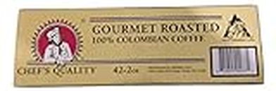 Chef's Quality Gourmet Roasted 100% Columbian Coffee - Ground - 42 2 Ounce Packets